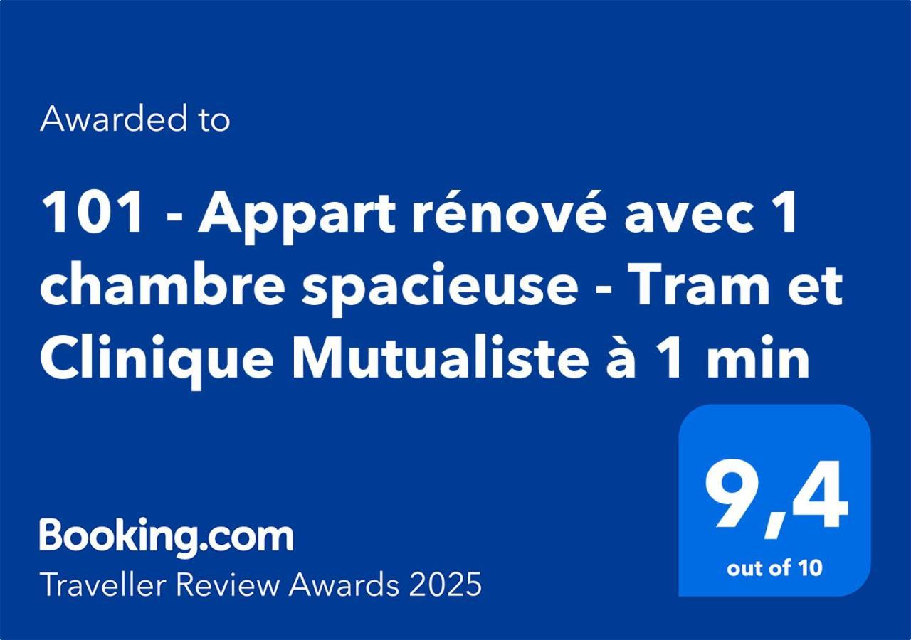 101 - Appart Renove Avec 1 Chambre Spacieuse - Tram Et Clinique Mutualiste A 1 Min Grenoble Exterior photo